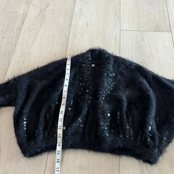 Anthropologie Knitted & Knotted Fuzzy Sequin Cardigan size xs - Picture 2 of 8